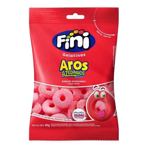 BOMB BALA GELAT FINI 90G AROS MORANGO