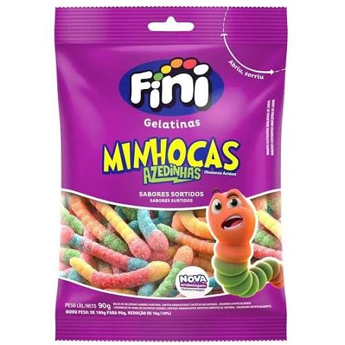 BOMB BALA GELAT FINI 90G SOUR MINHOCA
