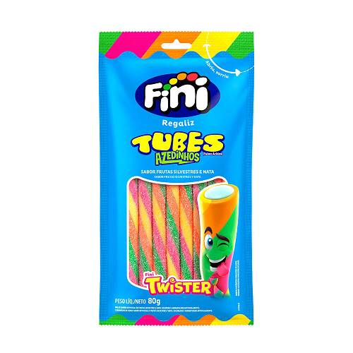 BOMB TUBES GELAT FINI 80G SOUR TWISTER