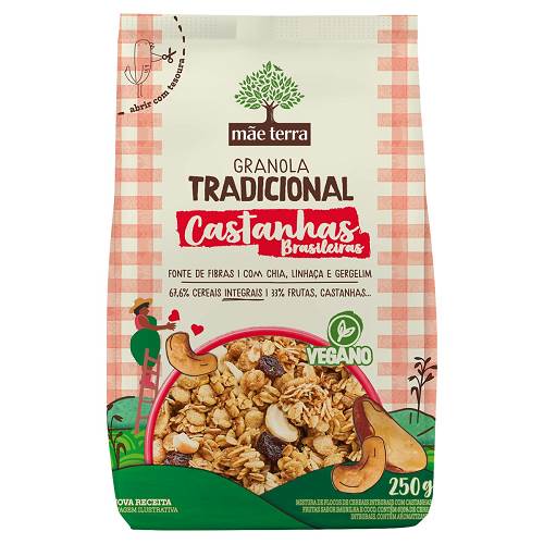 GRANOLA MAE TERRA 250G TRAD C CASTANHA