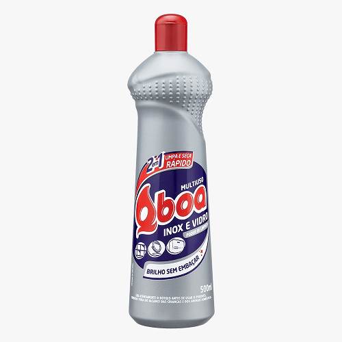 LIMP MULTI USO QBOA 500ML INOX E VIDRO