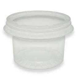 POTE  TAMPA ULTRA PP 140ML 25UN TRANSP