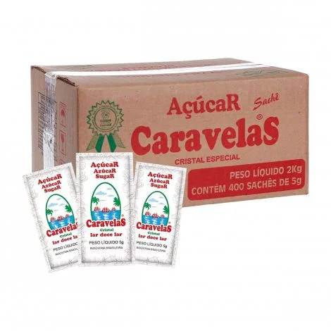 ACUCAR CRISTAL CARAVELAS 5G SACHE 400UN