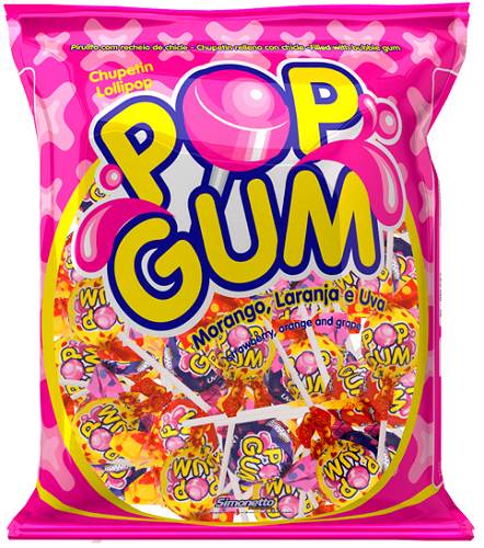 BOMB PIRULITO SIMO POP GUM 500G SORT