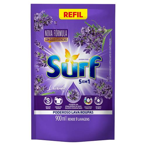 LAVA ROUPA LIQ SURF 900ML LAVANDA REFIL