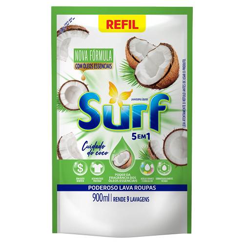 LAVA ROUPA LIQ SURF 900ML COCO REFIL