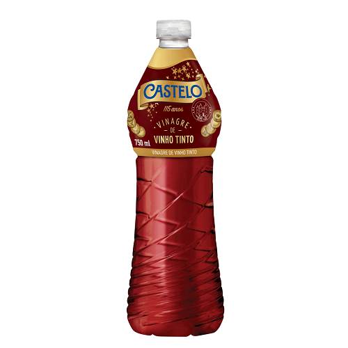 VINAGRE CASTELO 750ML PET VINHO TINTO 