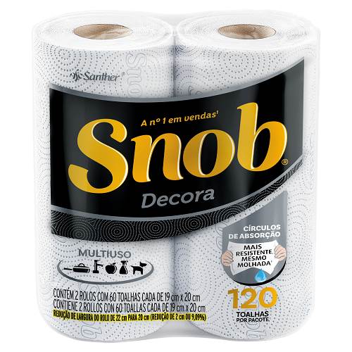 TOALHA PAPEL SNOB FD DECORADA 120FLS