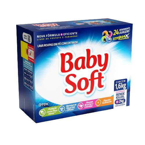 LAVA ROUPA PO BABY SOFT 16KG CONC