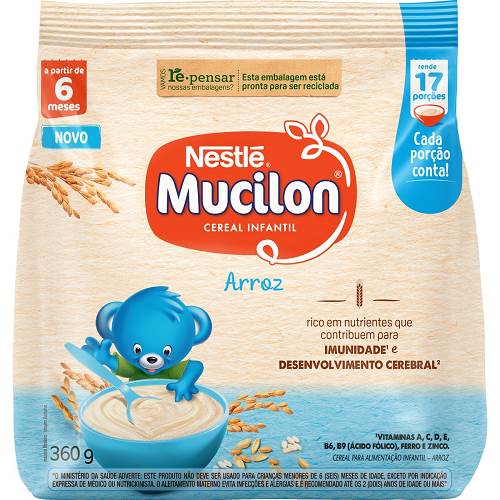 MINGAU MUCILON 360G ARROZ SACHE