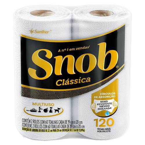 TOALHA PAPEL SNOB FD BRANCA 120FLS