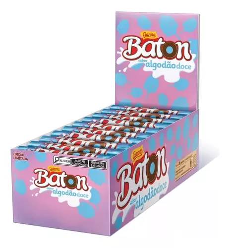 BOMB BATON GAROTO 16GX30UN ALGODAO DOCE