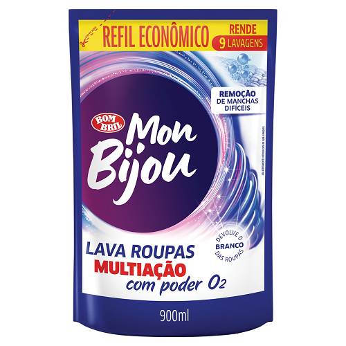 LAVA ROUPA LIQ MON BIJOU 900ML MULT AZUL