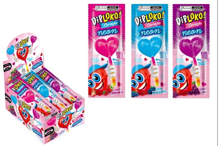 BOMB PIRULITO DIPLOKO NEON CORACAO 10G