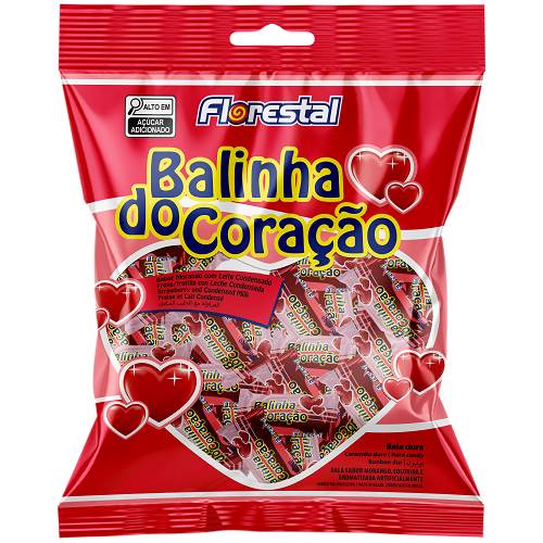 BOMB BALA DURA FLORESTAL 108G MORANGO