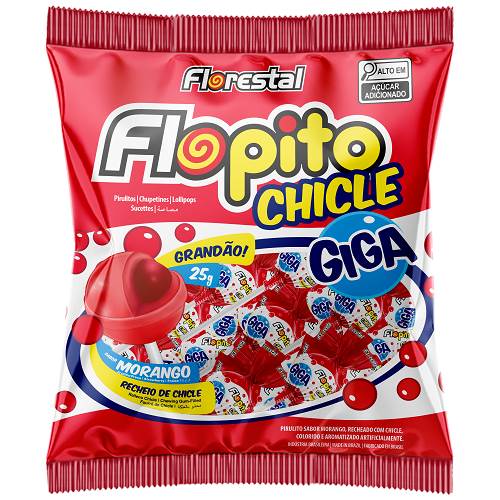 BOMB PIRULITO FLORESTAL FLOP600G MORANGO