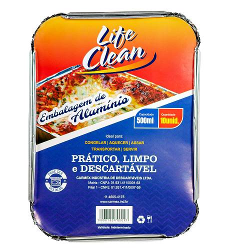 BANDEJA ALUM RETANG LIFE CLEAN 500ML