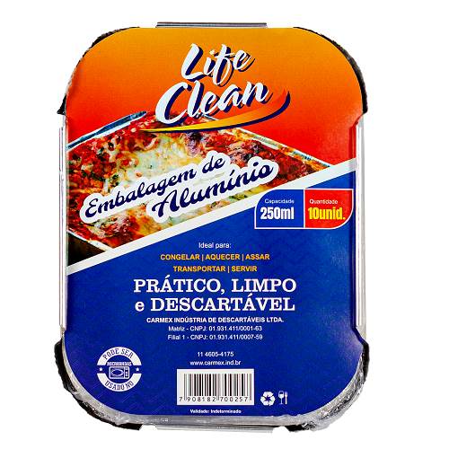 BANDEJA ALUM RETANG LIFE CLEAN 250ML