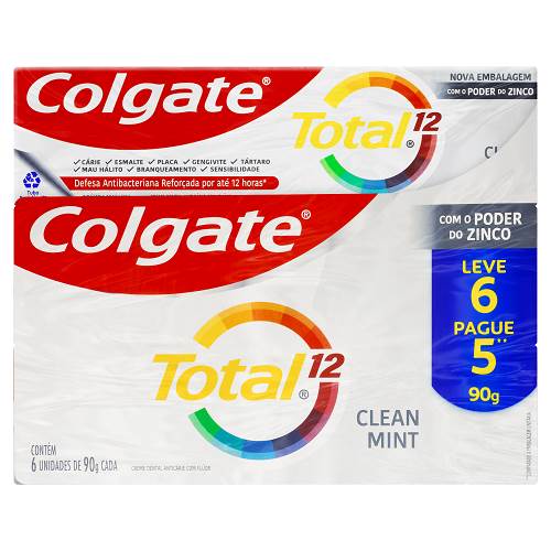CD COLGATE TOTAL12 90G CLEAN MINT L6P5UN