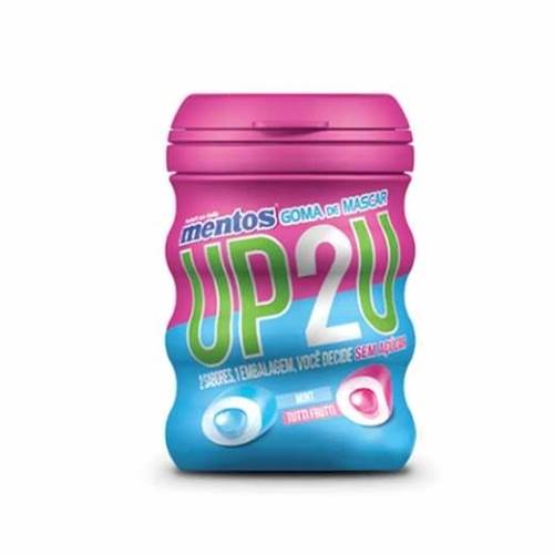 BOMB CHICLE MENTOS UP2U 56G TUTTI FRUTTI
