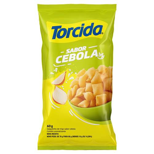 SALGADINHO TORCIDA 60G CEBOLA