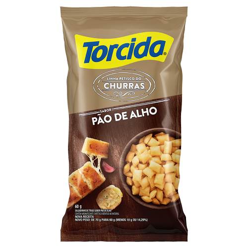 SALGADINHO TORCIDA 60G PAO DE ALHO