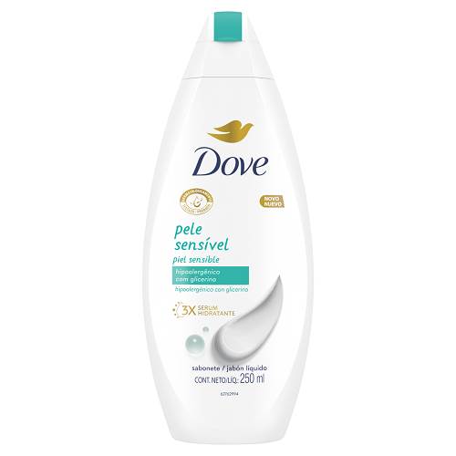SAB LIQ DOVE 250ML PELE SENSIVEL